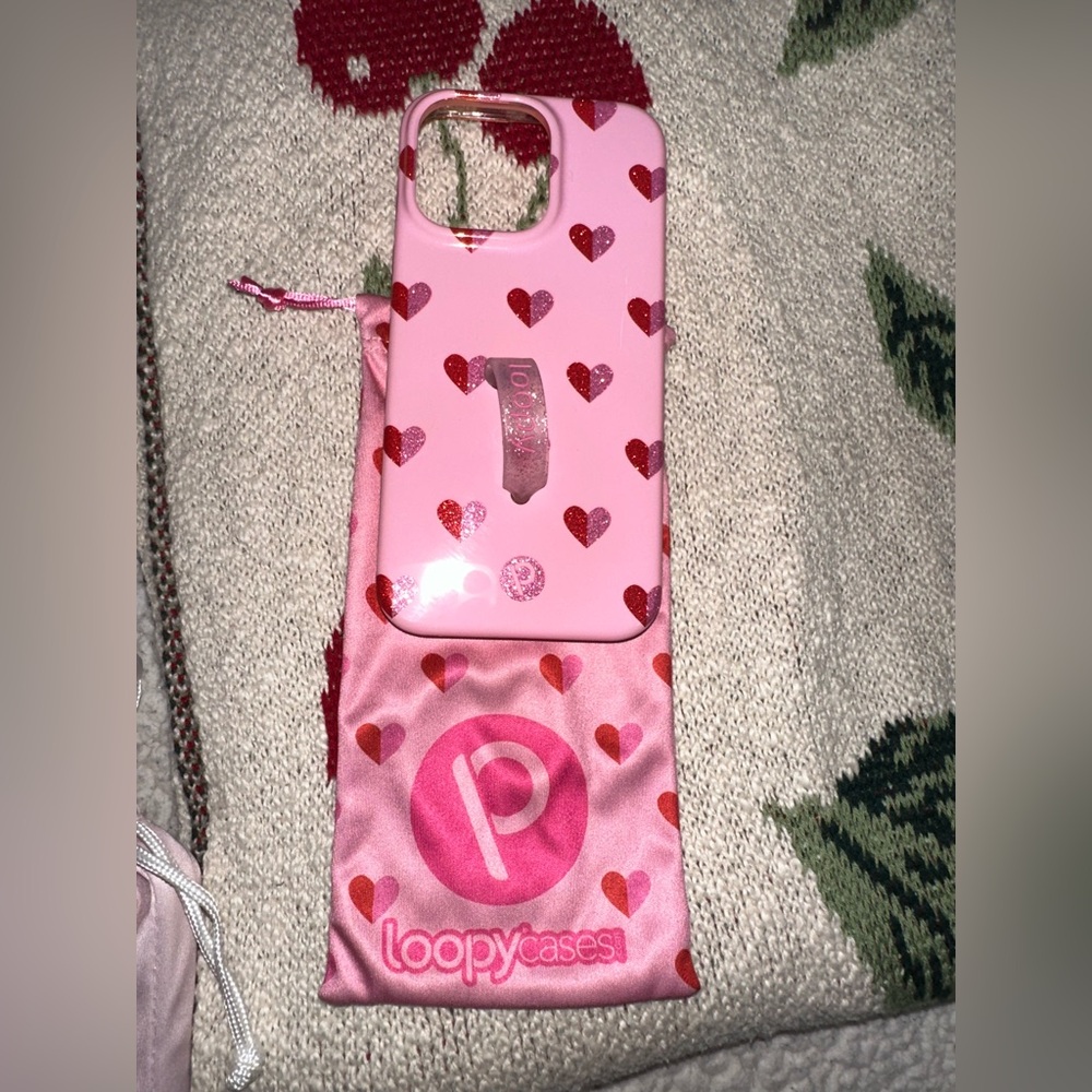 Loopy Case Pink Heart Pattern Phone Case - Picture 2 of 3